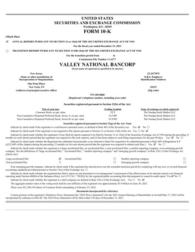 Thumbnail Valley Bank Annual Report 2021