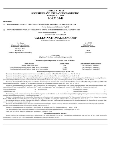 Thumbnail Valley Bank Annual Report 2022