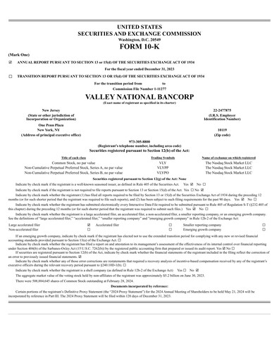 Thumbnail Valley Bank Annual Report 2023