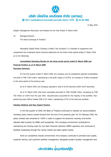 Vorschaubild Muangthai Capital Quartalsbericht 2026-q1
