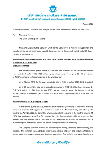 Thumbnail Muangthai Capital Quarterly Report 2026-q2