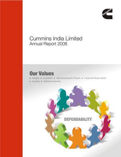 Thumbnail Cummins India Annual Report 2007-2008