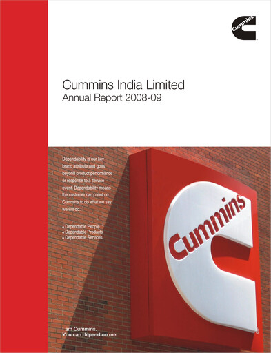 Thumbnail Cummins India Annual Report 2008-2009