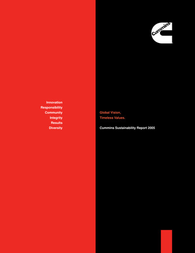 Thumbnail Cummins India Sustainability Report 2005