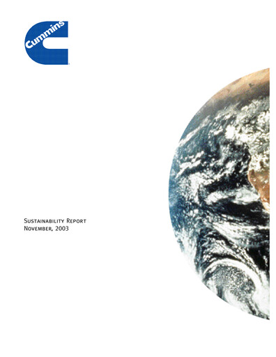 Thumbnail Cummins India Sustainability Report fy2003