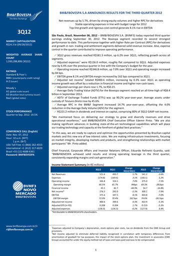 Thumbnail B3 Quarterly Report 2012-q3