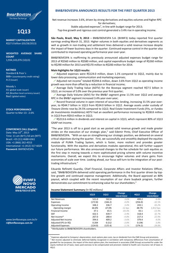 Thumbnail B3 Quarterly Report 2013-q1