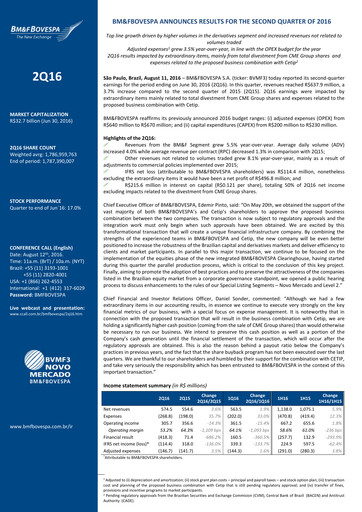 Thumbnail B3 Quarterly Report 2016-q2