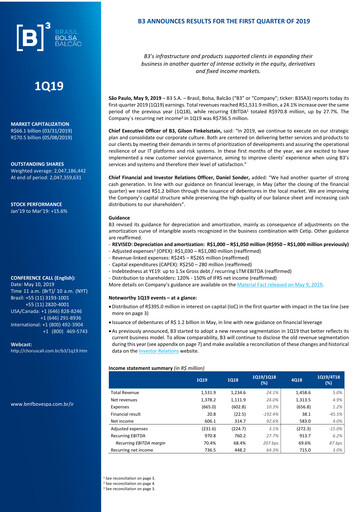 Thumbnail B3 Quarterly Report 2019-q1
