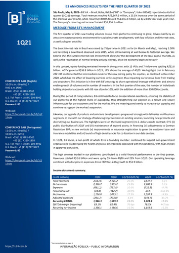 Thumbnail B3 Quarterly Report 2021-q1