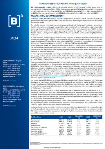 Thumbnail B3 Quarterly Report 2024-q3