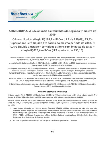 Thumbnail B3 Quarterly Report 2009-q2