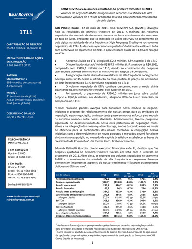Thumbnail B3 Quarterly Report 2011-q1