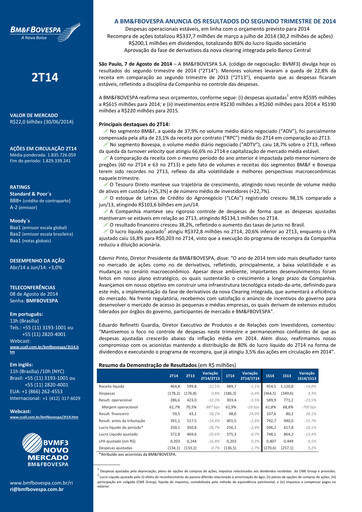 Thumbnail B3 Quarterly Report 2014-q2
