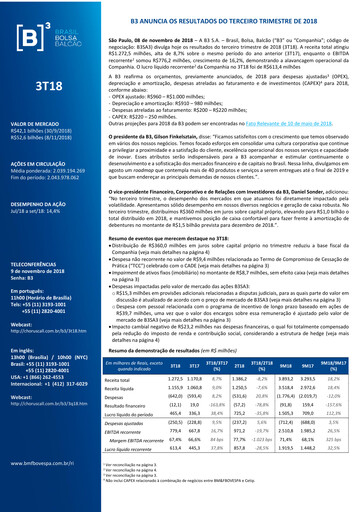 Thumbnail B3 Quarterly Report 2018-q3