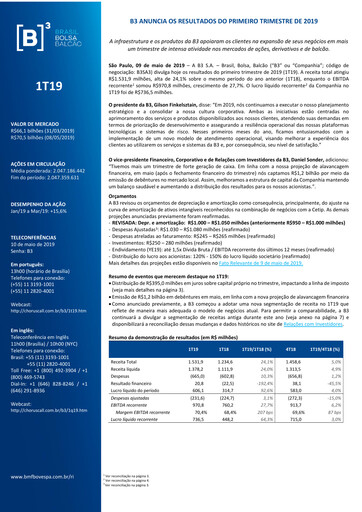 Thumbnail B3 Quarterly Report 2019-q1