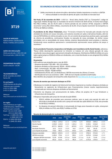 Thumbnail B3 Quarterly Report 2019-q3