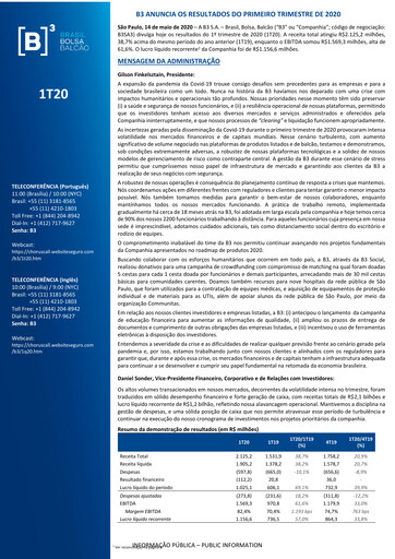 Thumbnail B3 Quarterly Report 2020-q1