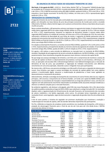 Thumbnail B3 Quarterly Report 2022-q2