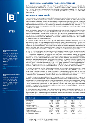 Thumbnail B3 Quarterly Report 2023-q3