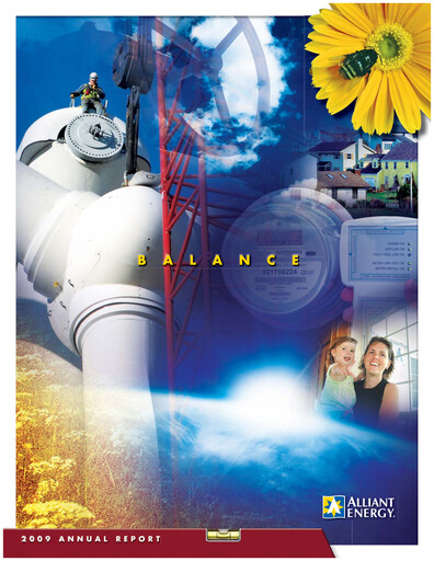 Thumbnail Alliant Energy Annual Report 2009