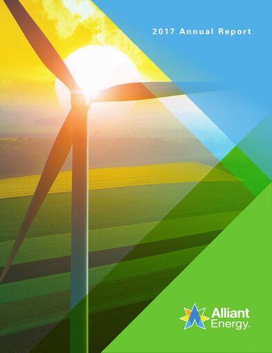 Thumbnail Alliant Energy Annual Report 2017