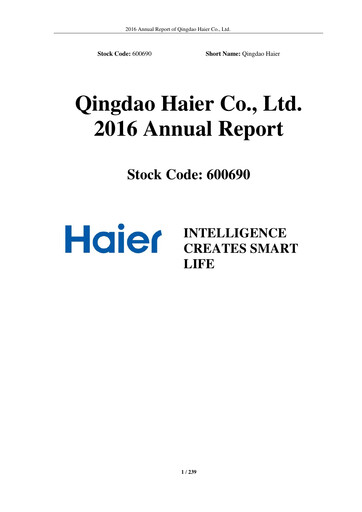 Thumbnail Haier Smart Home Annual Report 2016