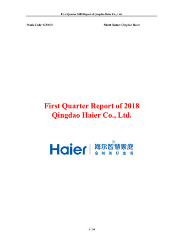 Thumbnail Haier Smart Home Quarterly Report 2018-q1