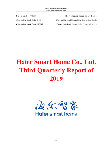 Thumbnail Haier Smart Home Quarterly Report 2019-q3