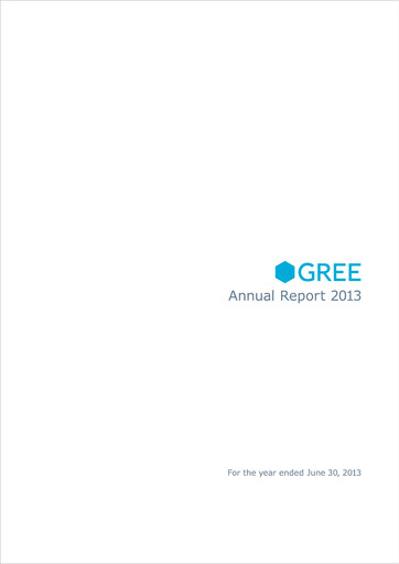 Thumbnail Gree Annual Report 2013