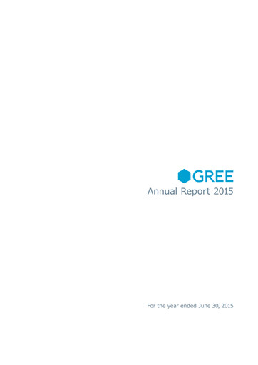 Thumbnail Gree Annual Report 2015