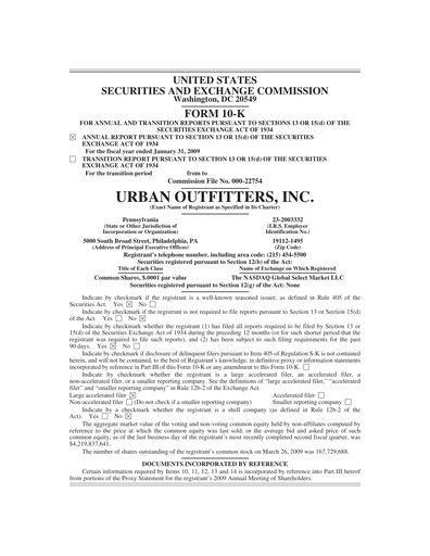 Vorschaubild Urban Outfitters
 Jahresbericht 2009