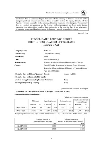 Thumbnail BML, Inc. Quarterly Report fy2016-q1