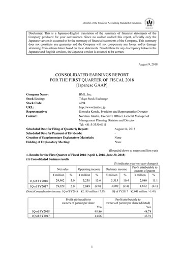 Thumbnail BML, Inc. Quarterly Report fy2018-q1