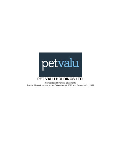 Thumbnail Pet Valu Financial Statement 2023