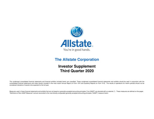 Thumbnail Allstate Quarterly Report 2020-q3