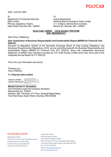 Thumbnail Polycab India
 ESG Report 2024-2025