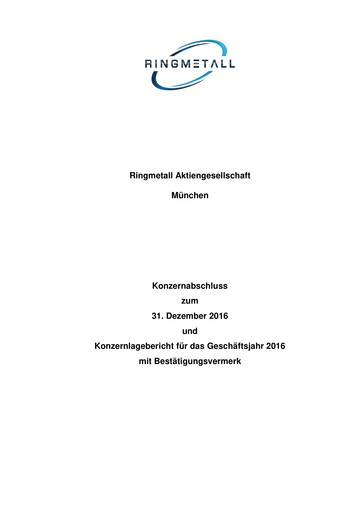 Miniature Ringmetall Bilan financier 2016