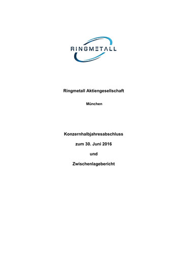 Thumbnail Ringmetall Half-year Report 2016-h1