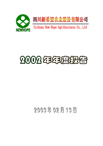 Thumbnail New Hope Liuhe Annual Report 2002