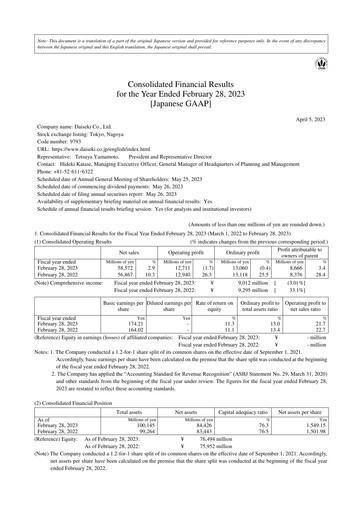 Thumbnail Daiseki Financial Statement fy2023