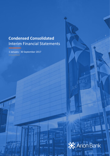 Thumbnail Arion banki Financial Statement 2017-9m