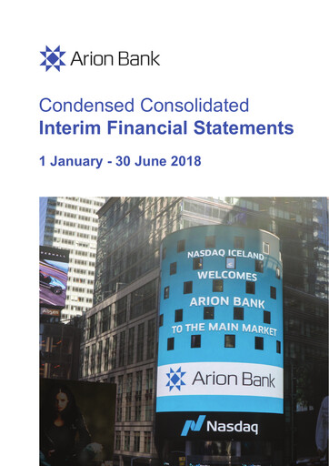 Thumbnail Arion banki Financial Statement 2018-h1