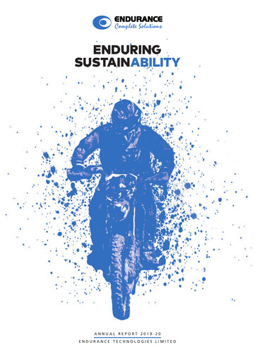 Thumbnail Endurance Technologies
 Annual Report 2019-2020