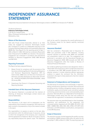 Thumbnail Endurance Technologies
 ESG Report 2025-2026