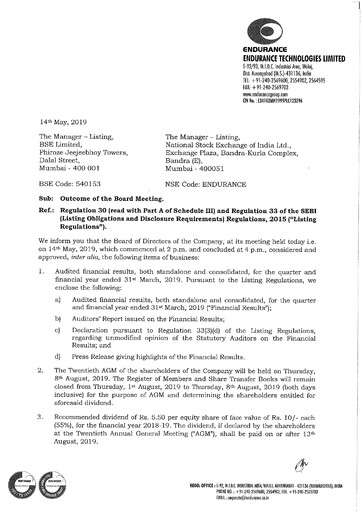 Thumbnail Endurance Technologies
 Quarterly Report 2018-q4