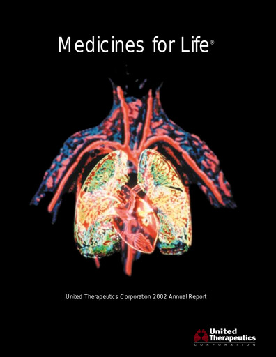 Thumbnail United Therapeutics Annual Report 2002