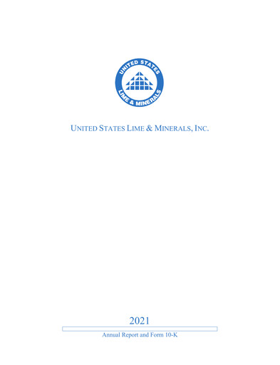 Thumbnail United States Lime & Minerals  Annual Report 2021