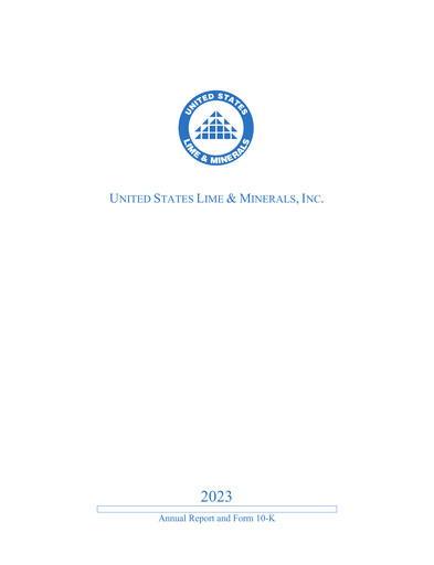 Thumbnail United States Lime & Minerals  Annual Report 2023