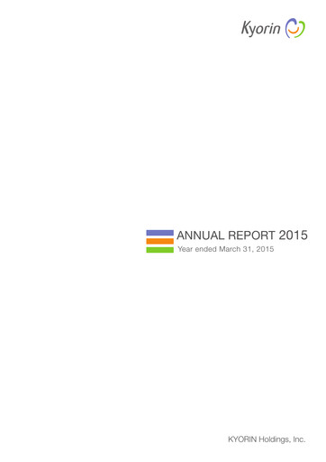Thumbnail KYORIN Pharmaceutical Annual Report 2015